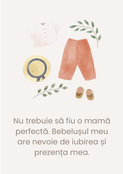 Card cu afirmații pentru mămici